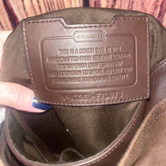 Coach Brown Camden Suede/Leather Mens Messenger Map Bag F70973 Great Condition - Picture 11 of 11